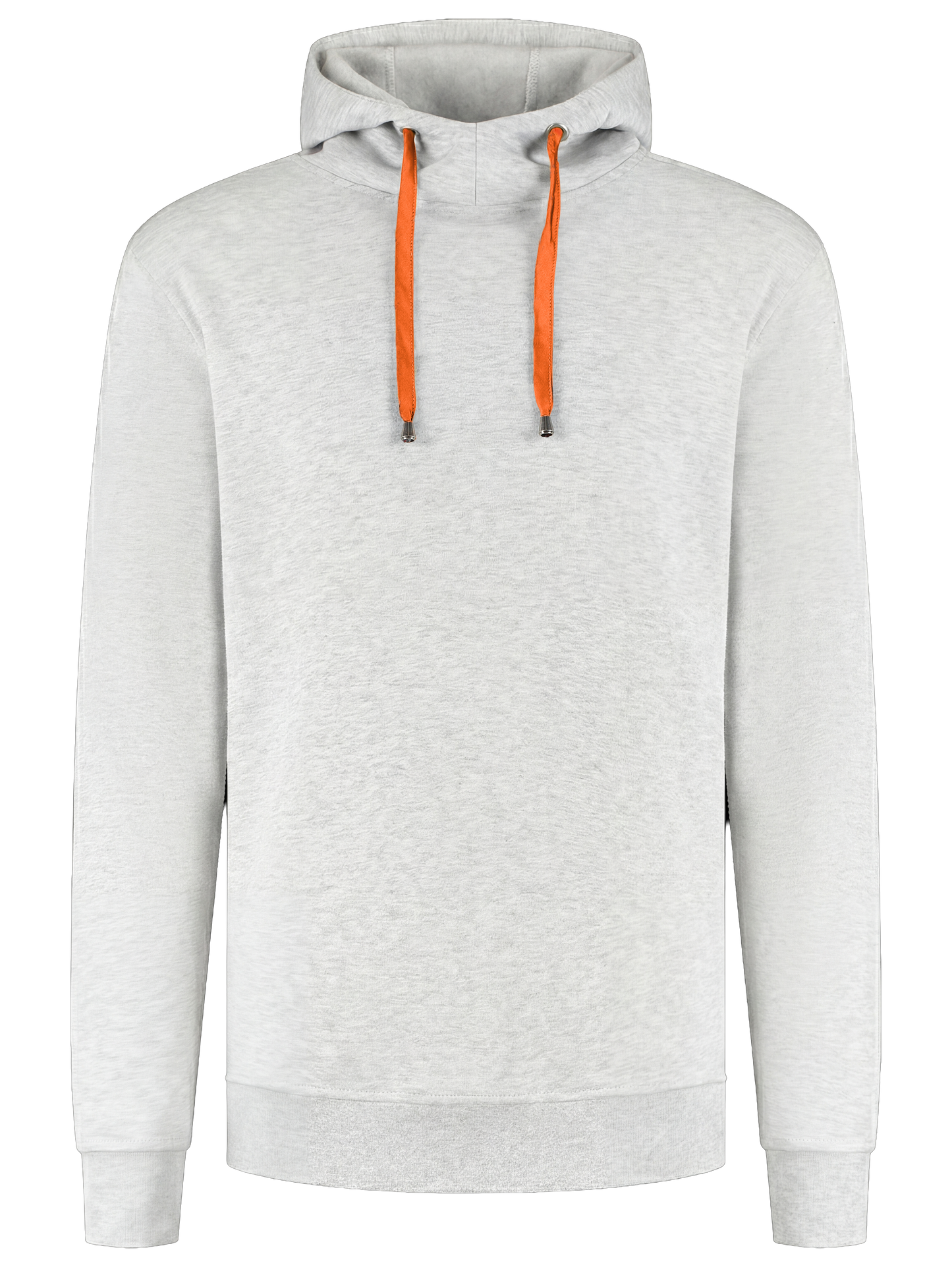 Werkhoodie grijsmelange/oranje