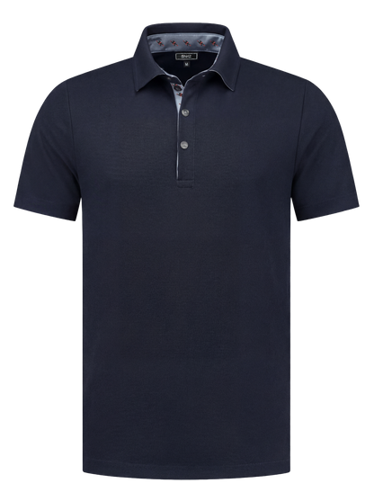 Representatieve polo met logostof -navy