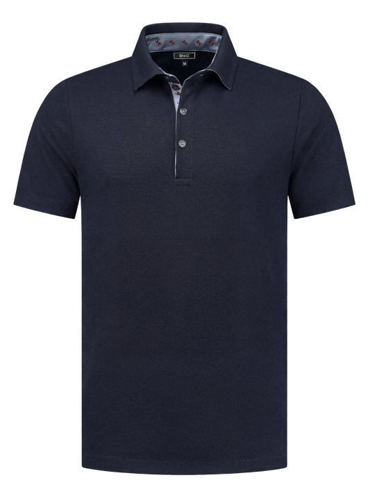 Representatieve polo met logostof -navy