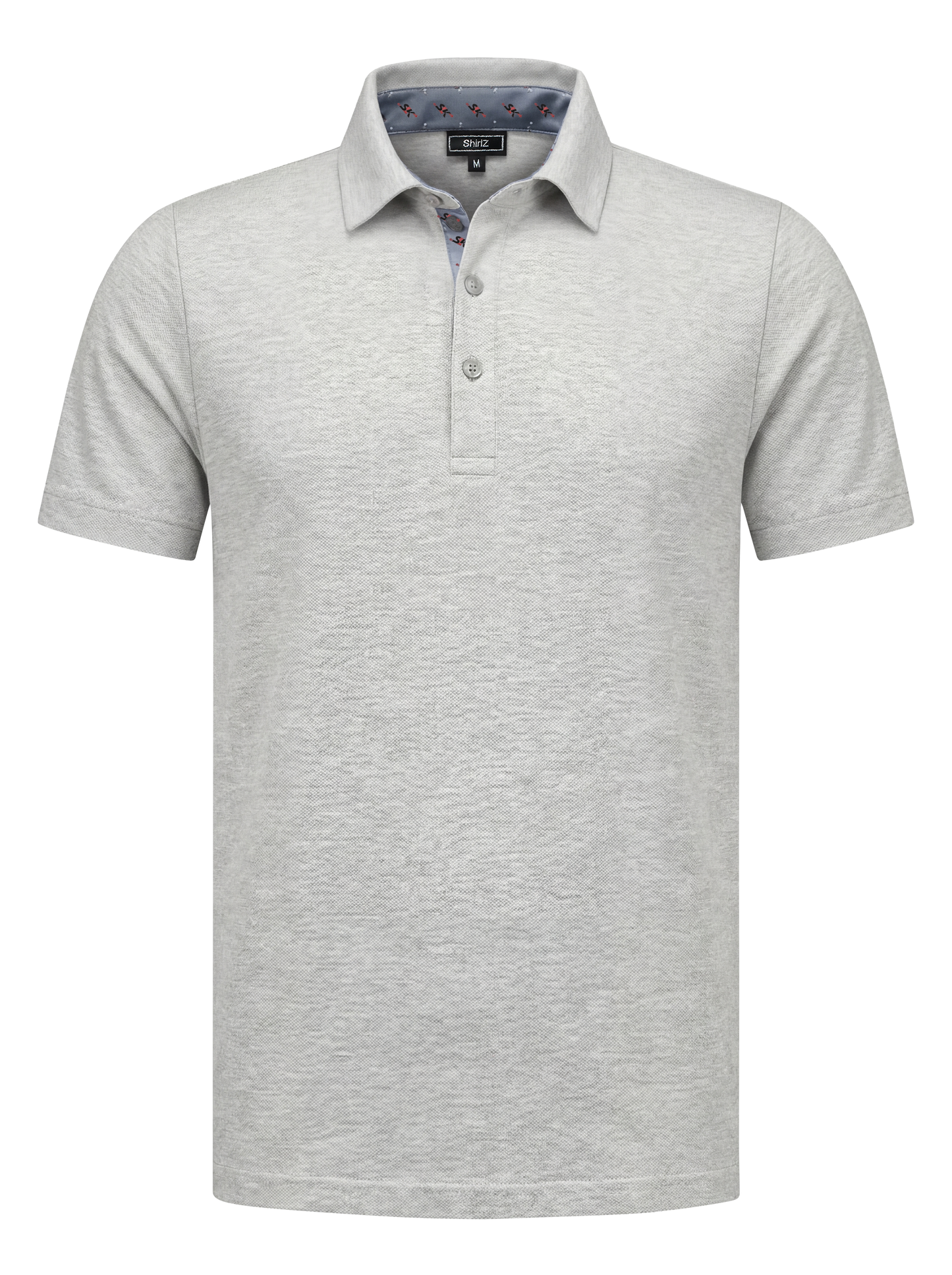 Representatieve polo met logostof -lichtgrijs melange