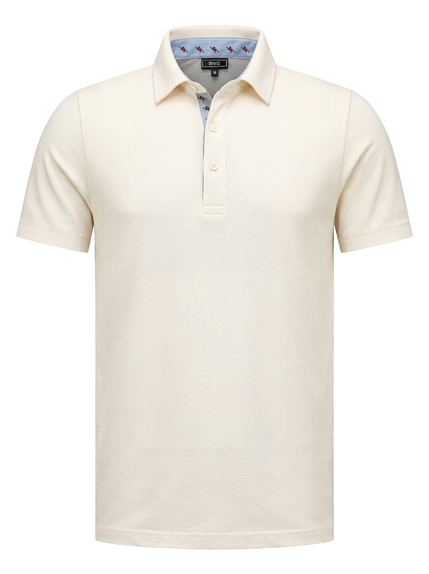Representatieve polo met logostof -offwhite