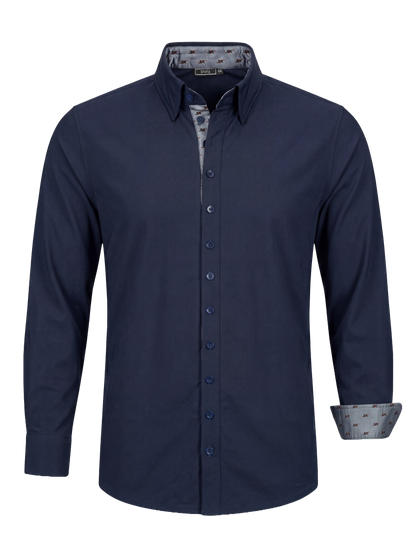 Heren travel overhemd – navy