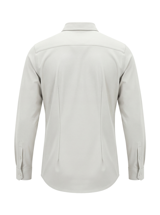 Heren travel overhemd – offwhite