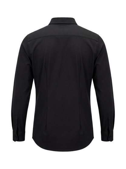Heren travel overhemd – zwart