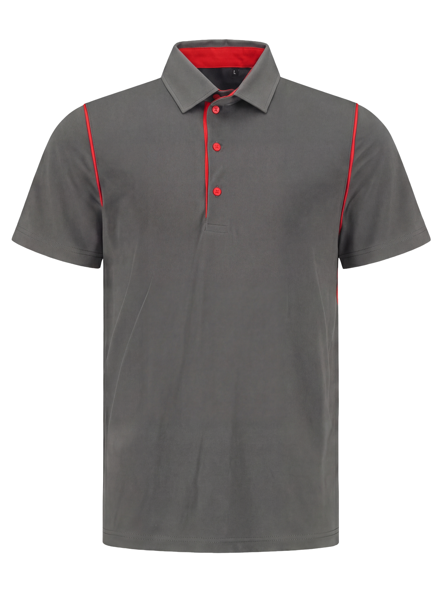 Werkpolo- antraciet/rood