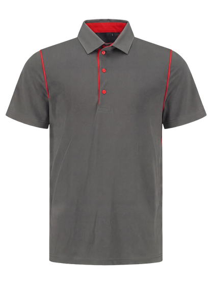 Werkpolo- antraciet/rood