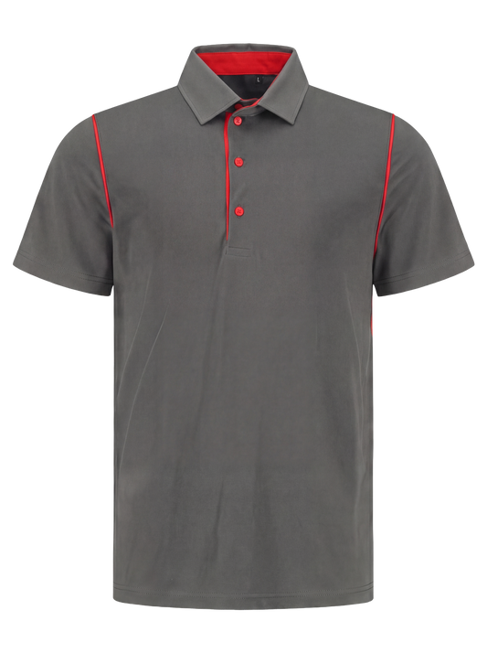 Werkpolo- antraciet/rood