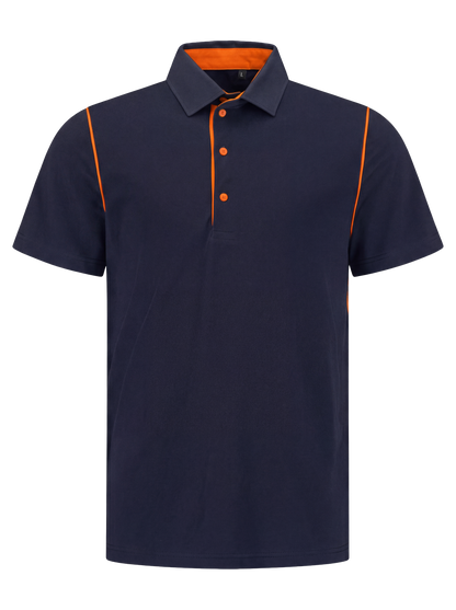 Werkpolo- navy/oranje