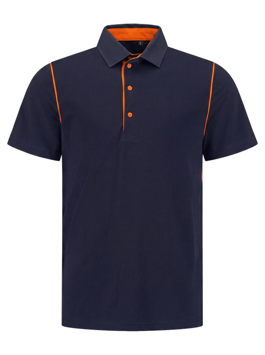 Werkpolo- navy/oranje