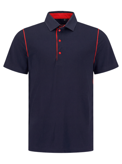 Werkpolo- navy/rood
