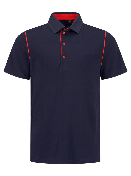 Werkpolo- navy/rood