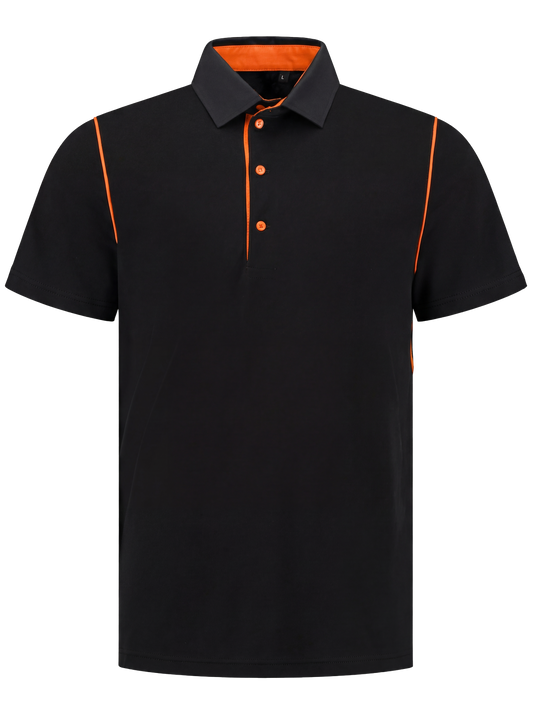 Werkpolo- zwart/oranje