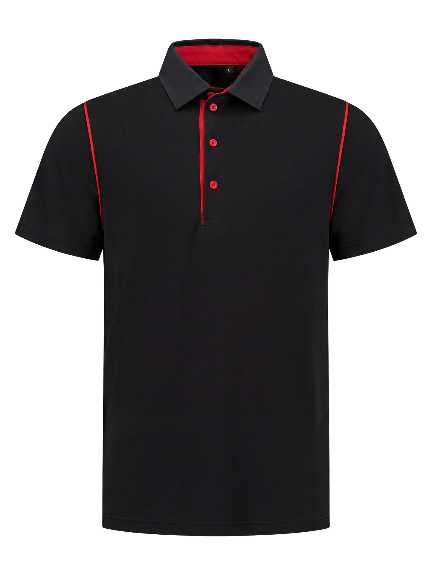 Werkpolo- zwart/rood