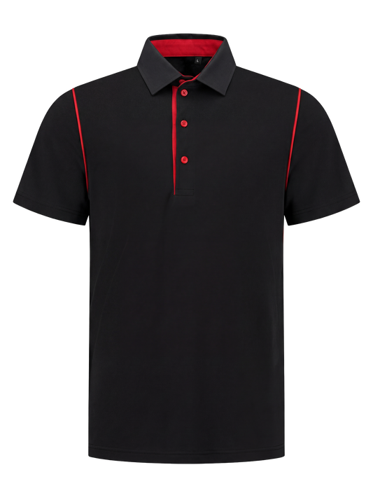Werkpolo- zwart/rood