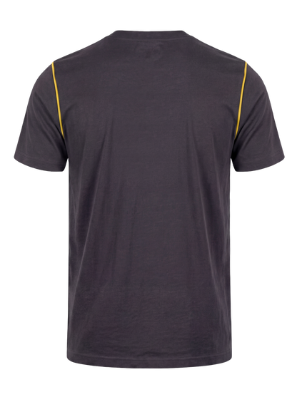 Werk T-shirt- antraciet/geel