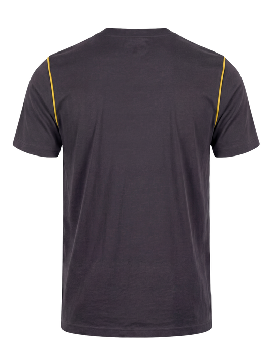 Werk T-shirt- antraciet/geel