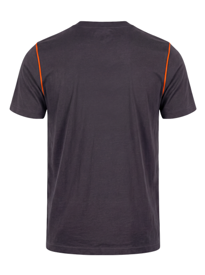 Werk T-shirt- antraciet/oranje