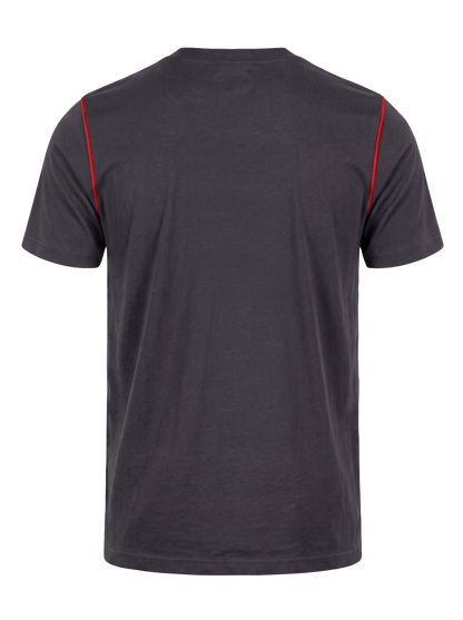 Werk T-shirt- antraciet/rood