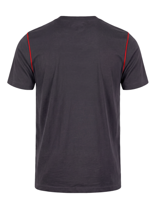 Werk T-shirt- antraciet/rood