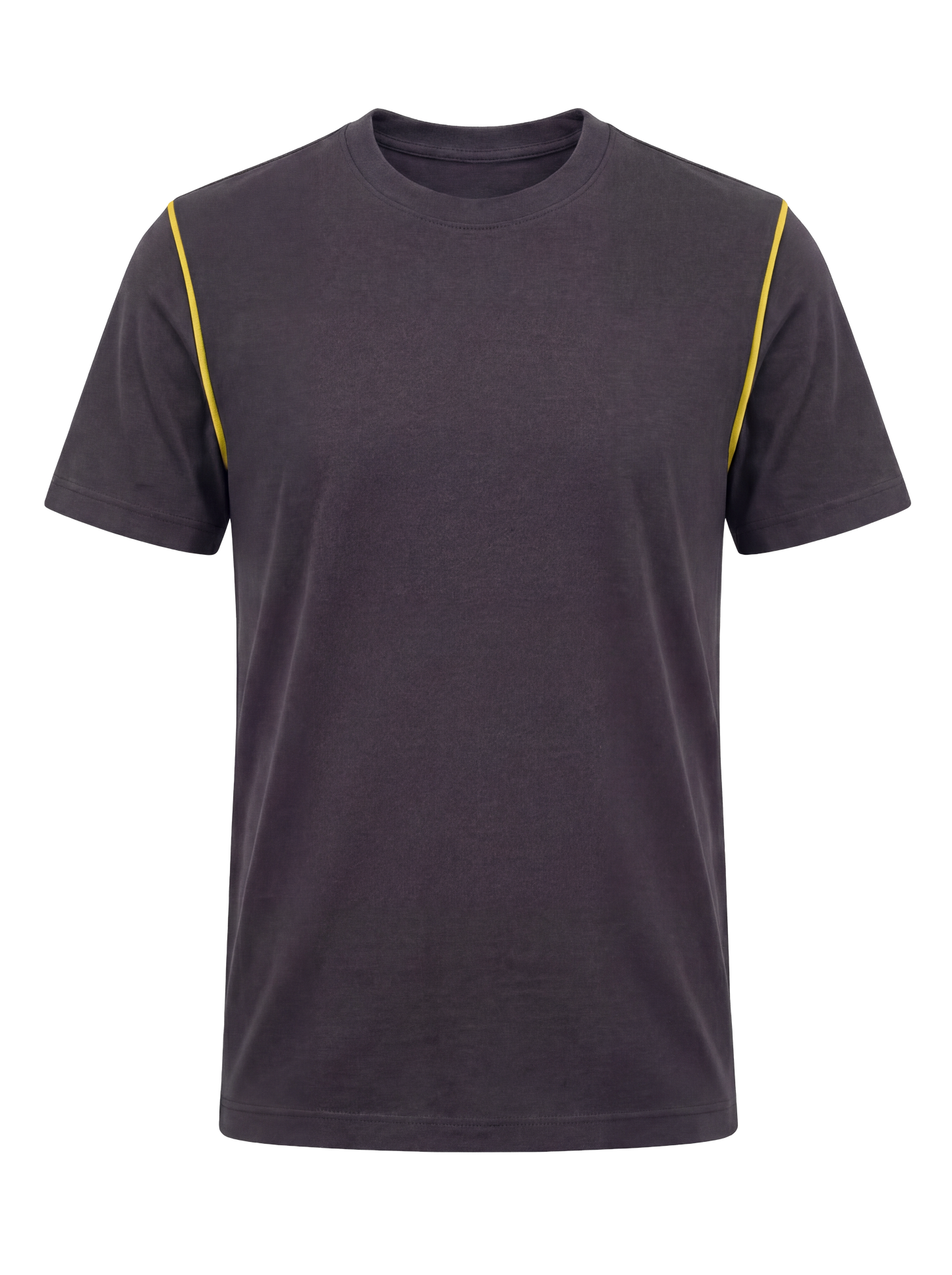 Werk T-shirt- antraciet/geel