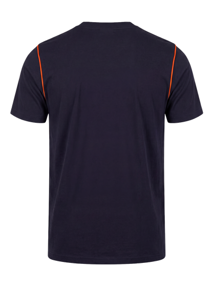 Werk T-shirt- navy/oranje