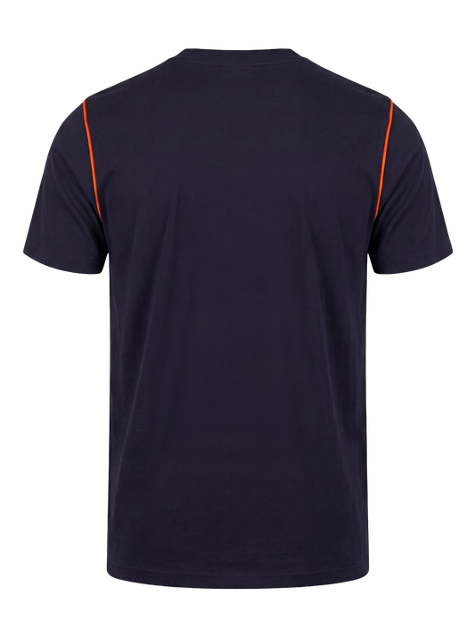 Werk T-shirt- navy/oranje