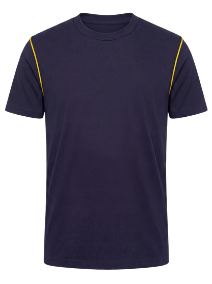 Werk T-shirt- navy/geel