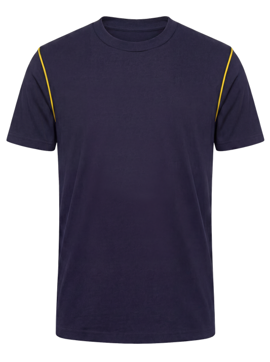 Werk T-shirt- navy/geel