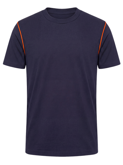 Werk T-shirt- navy/oranje