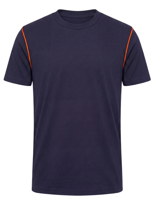 Werk T-shirt- navy/oranje