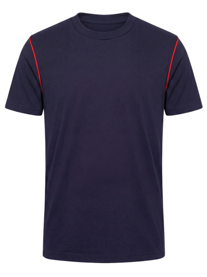 Werk T-shirt- navy/rood