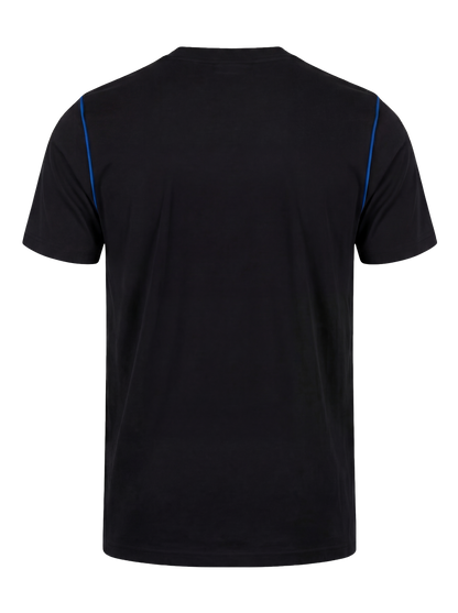 Werk T-shirt- zwart/kobalt