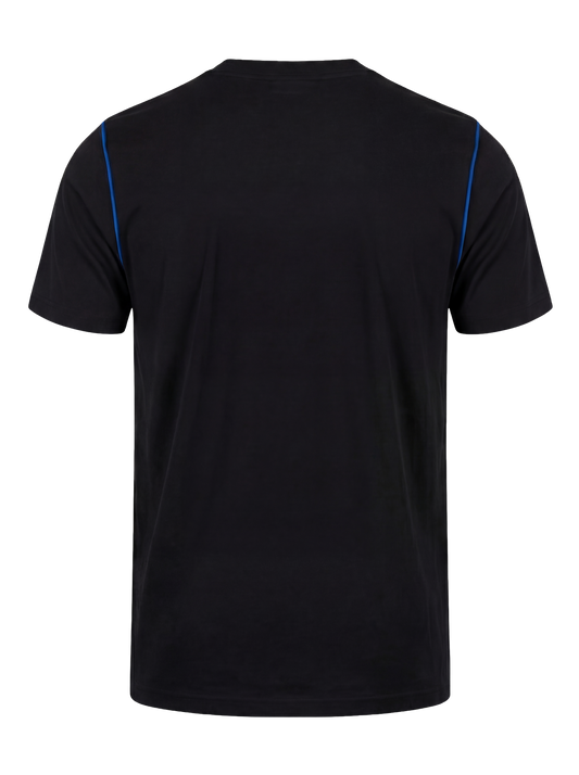 Werk T-shirt- zwart/kobalt