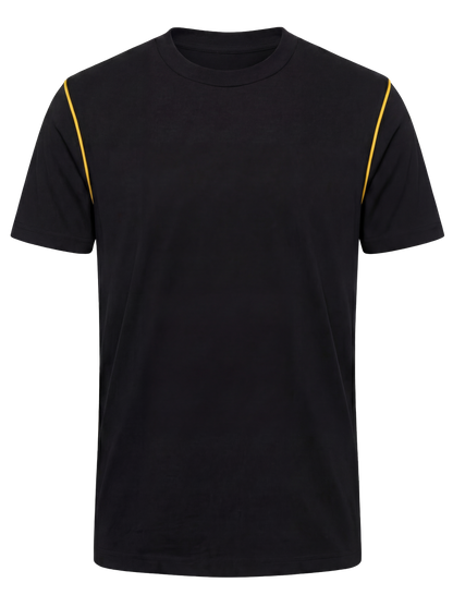 Werk T-shirt- zwart/geel