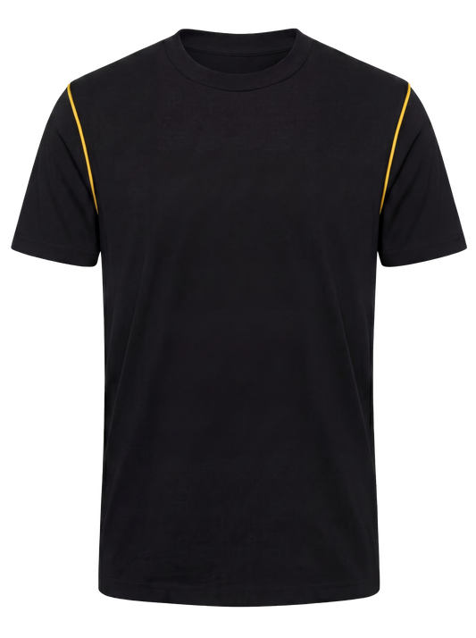 Werk T-shirt- zwart/geel