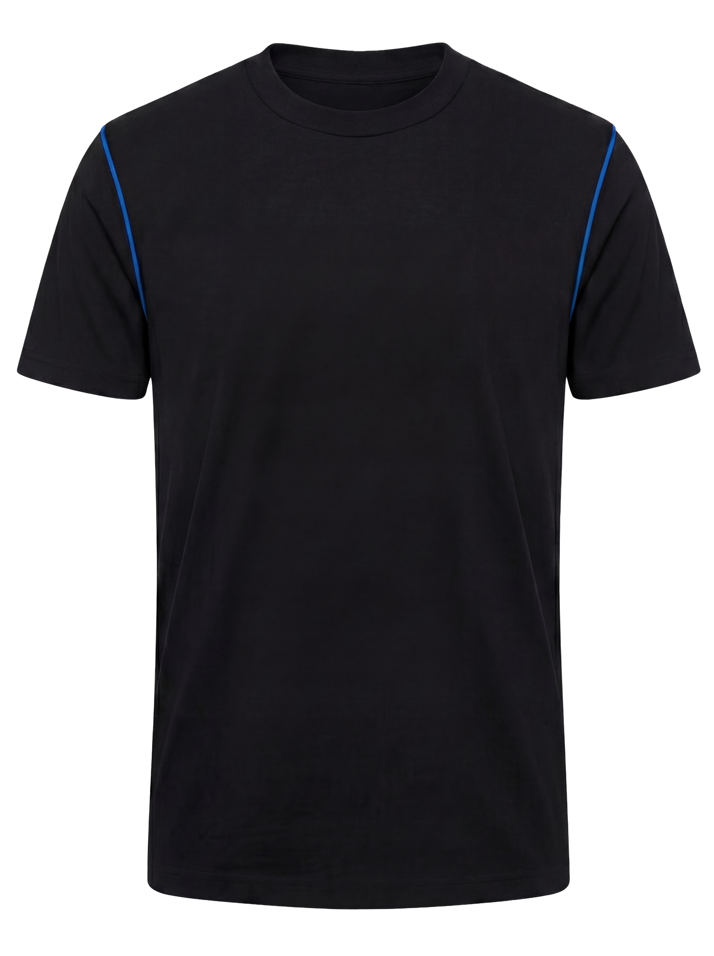 Werk T-shirt- zwart/kobalt