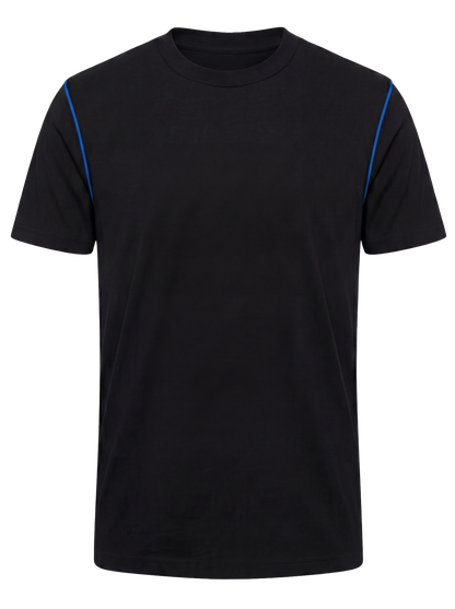 Werk T-shirt- zwart/kobalt
