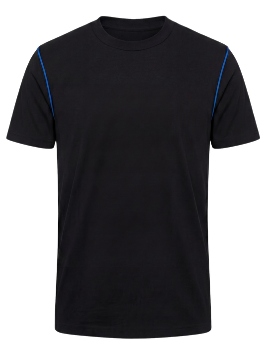 Werk T-shirt- zwart/kobalt