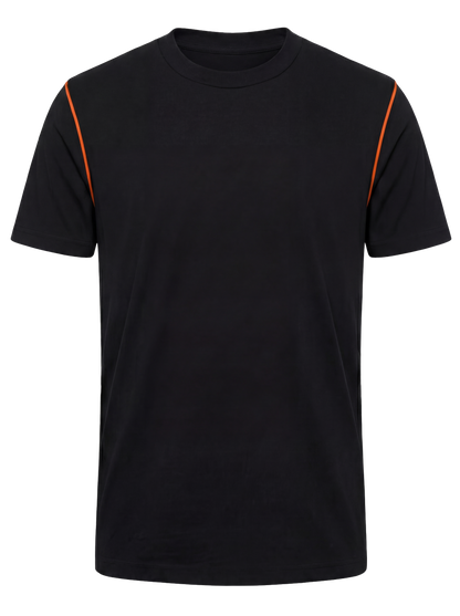 Werk T-shirt- zwart/oranje