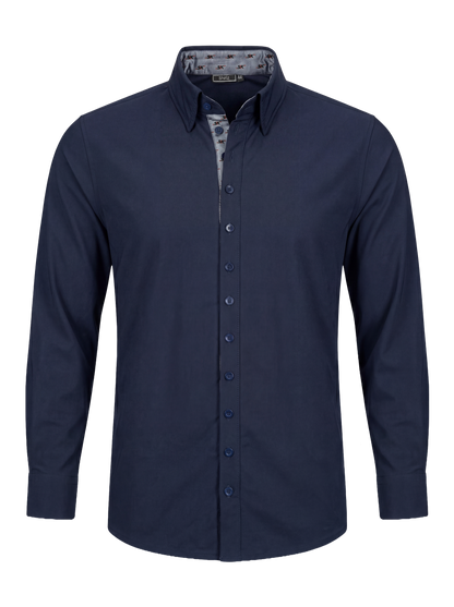 Heren travel overhemd – navy