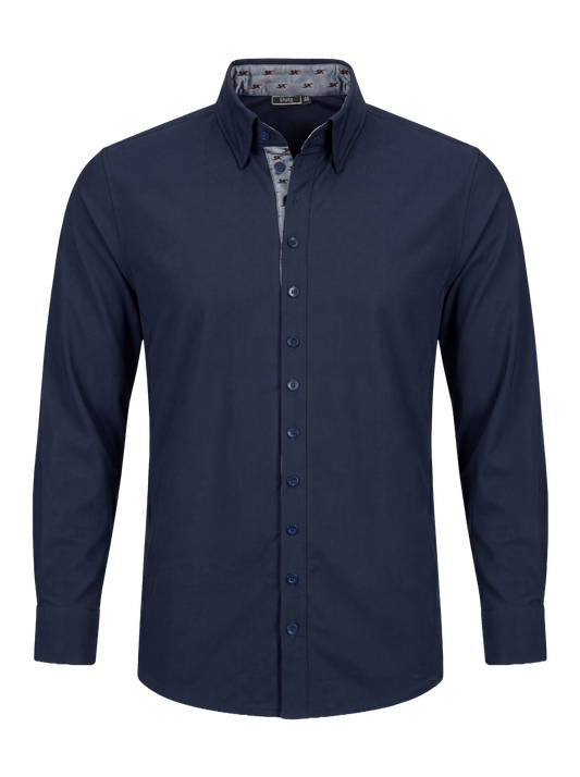 Heren travel overhemd – navy