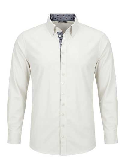 Heren travel overhemd – offwhite