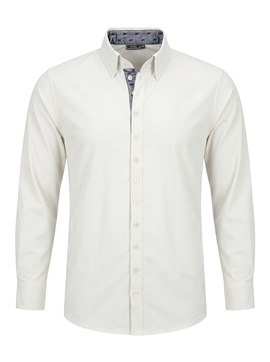 Heren travel overhemd – offwhite