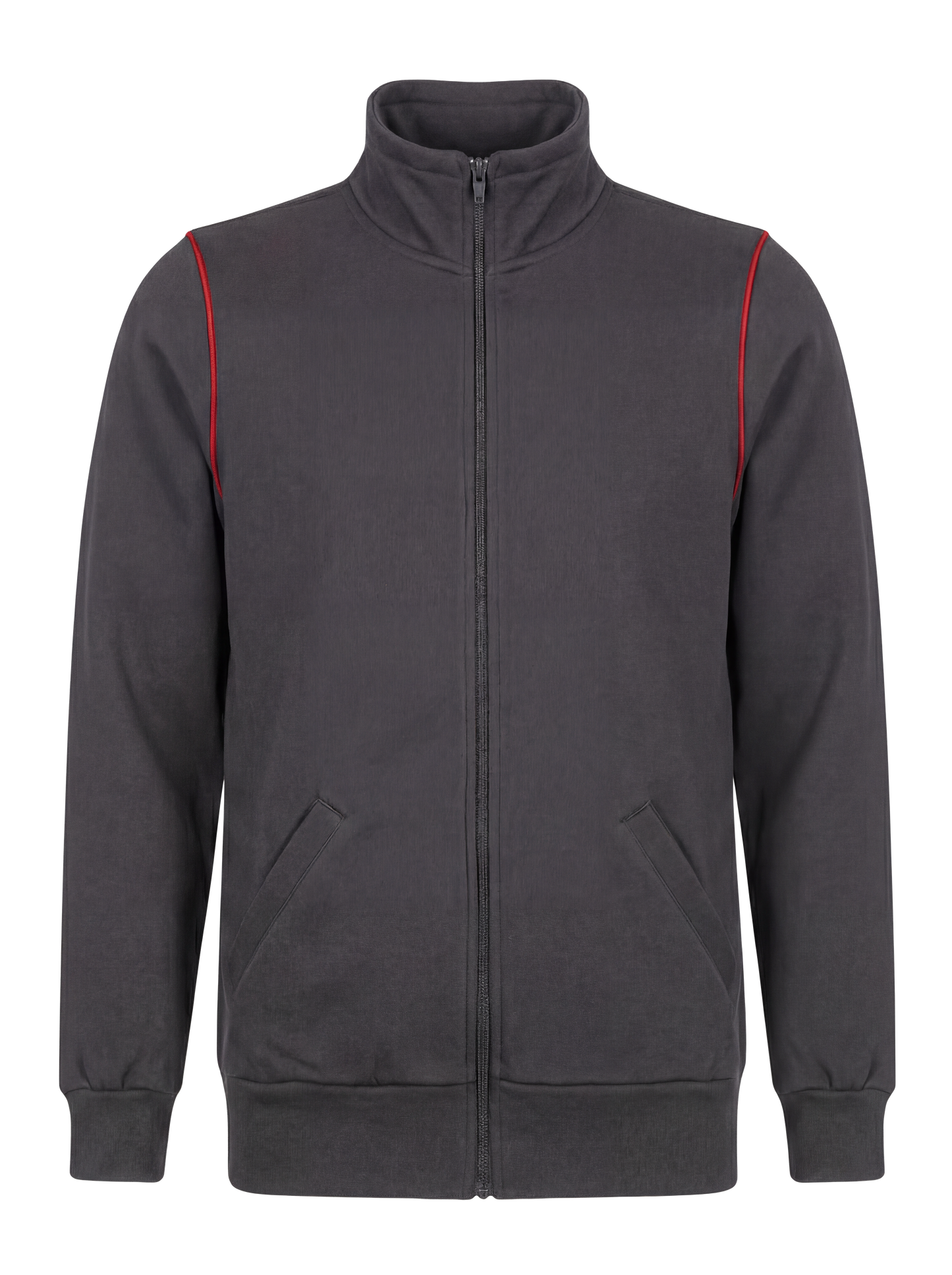 Werkvest antraciet/rood