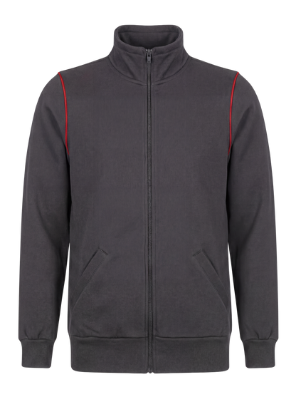 Werkvest antraciet/rood