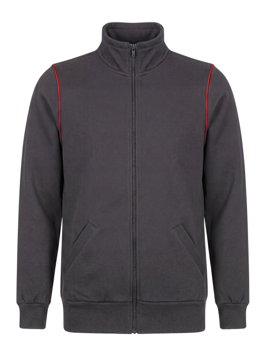 Werkvest antraciet/rood