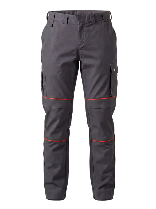 Werkbroek antraciet/rood