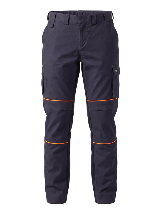 Werkbroek navy/oranje