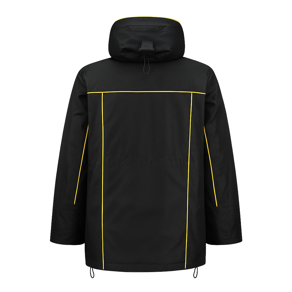 Winter werkjas met kleuraccent voor professionals warm, waterdicht en herkenbaar