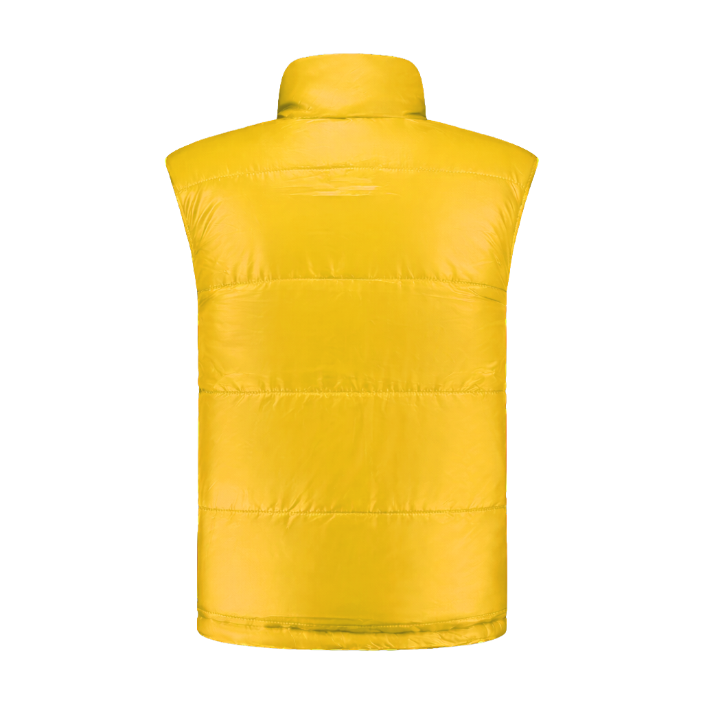 Bodywarmer Zwart met kleuraccent geel-  voor professionals comfortabel, duurzaam en representatief